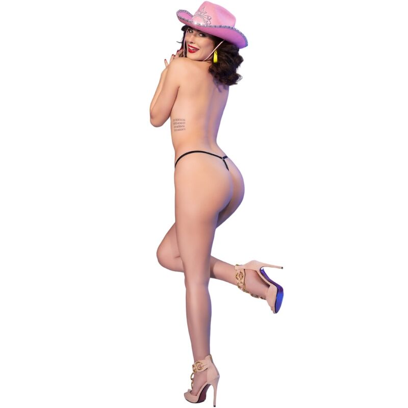 CR 4836 Tanga Negro "Kiss Me" S/M