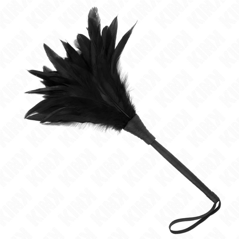 Black Maid's Horn Shaped Feather Tickler