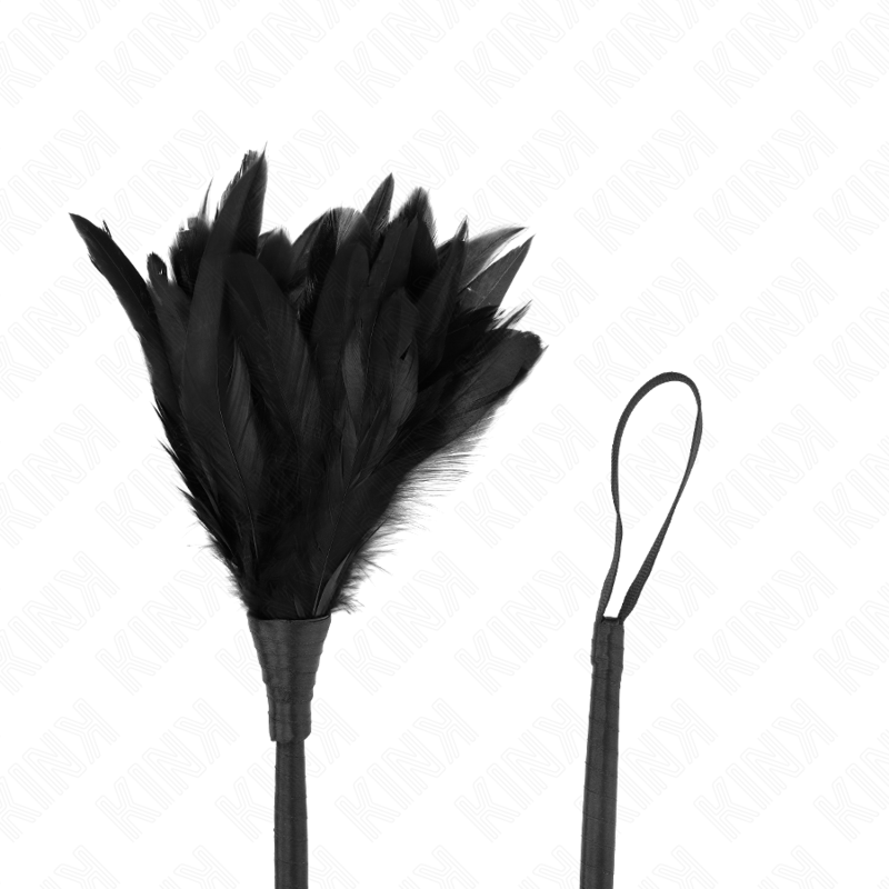 Black Maid's Horn Shaped Feather Tickler