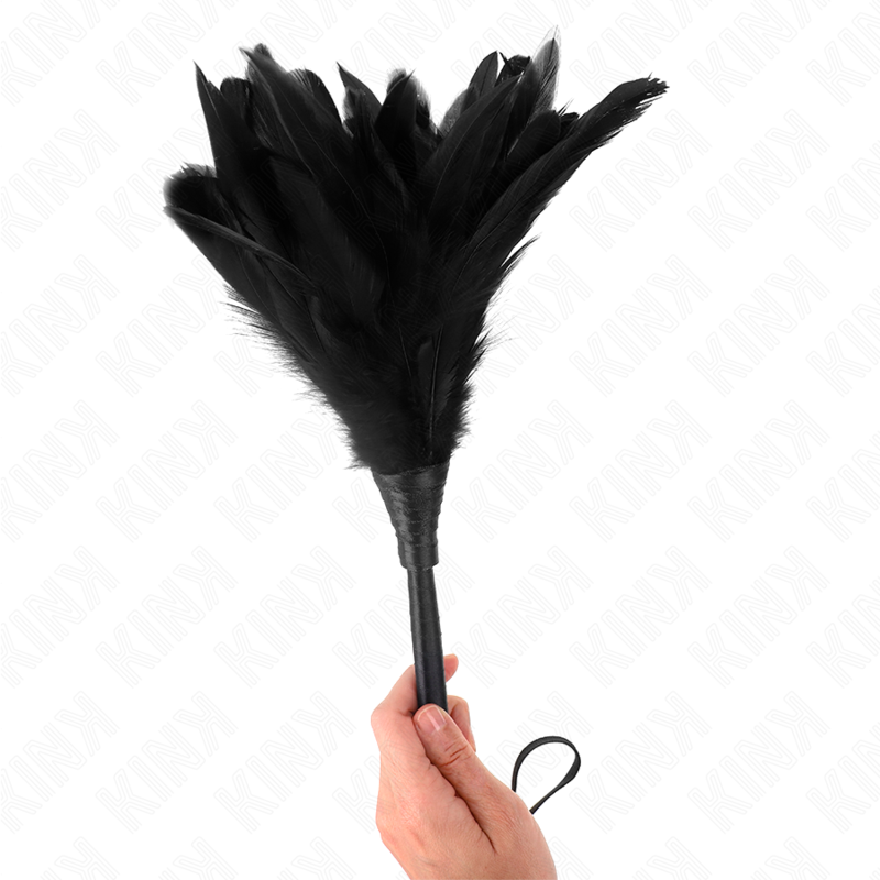 Black Maid's Horn Shaped Feather Tickler
