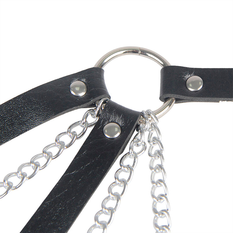 Punk Bondage Belt with Metal Buckle