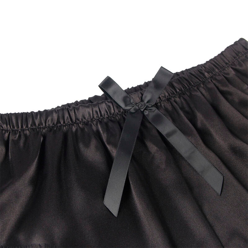 Elegant Black Silk & Lace Lingerie Set