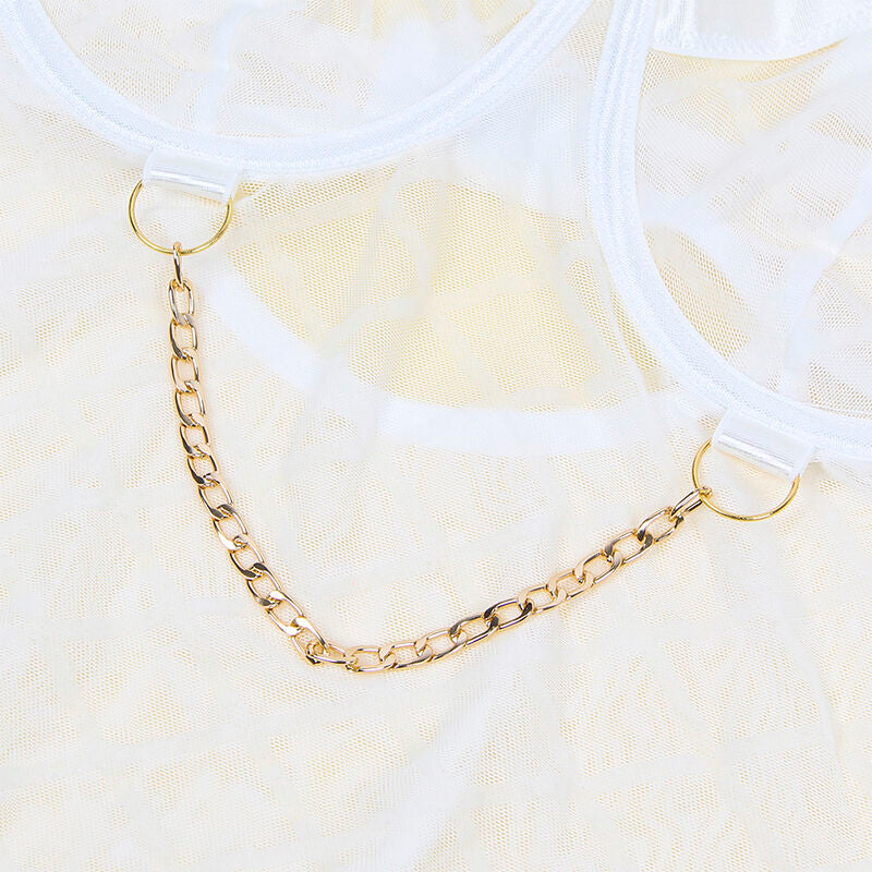 White Chained Body with Garter Belt L/XL