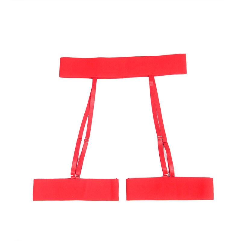 Heart Print Lingerie Set with Garter Belt