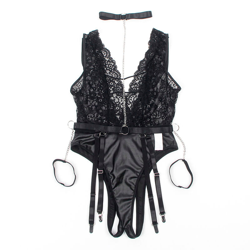 Black Lace Body with Garter Belt L/XL