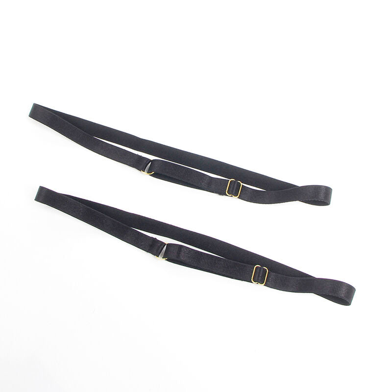 Sexy Black Mesh and Leather Dress L/XL