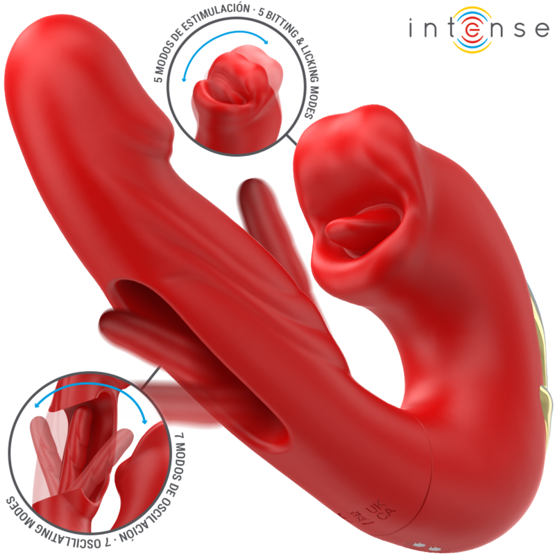 Nathy Double Vibrator with Stimulating Mouth