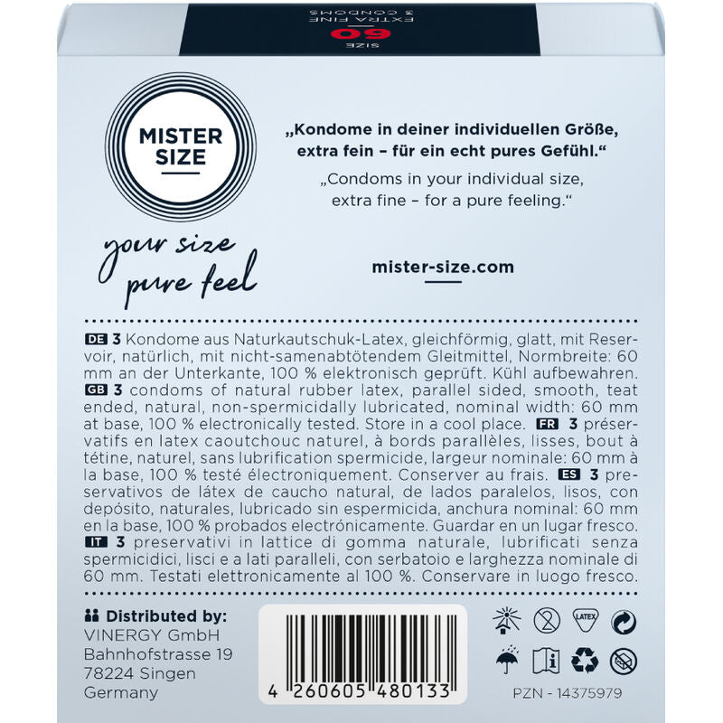 XL Condoms 60mm (3 Pack)