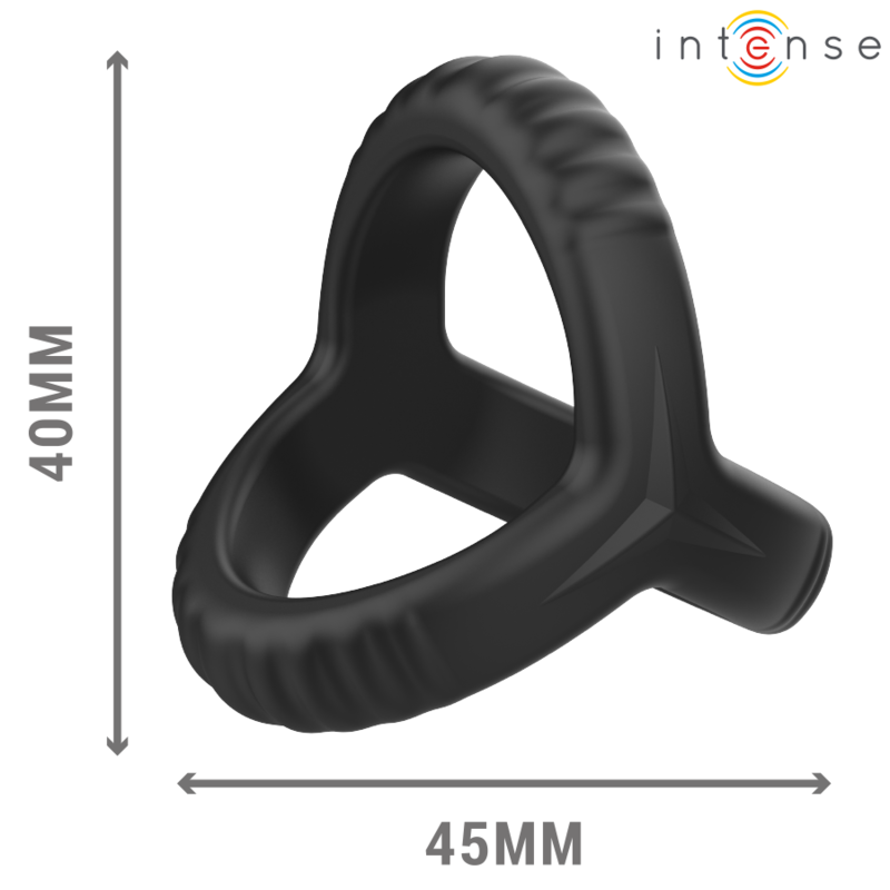 Carson Double Silicone Penis Ring - Black