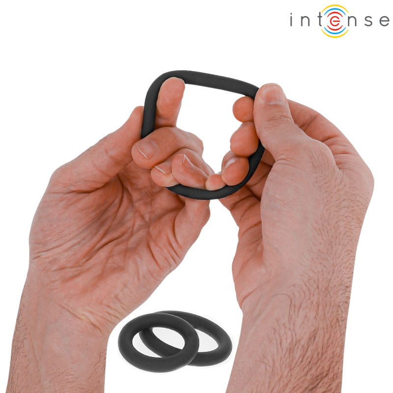 Hugh 3 Basic Silicone Penis Rings - Black