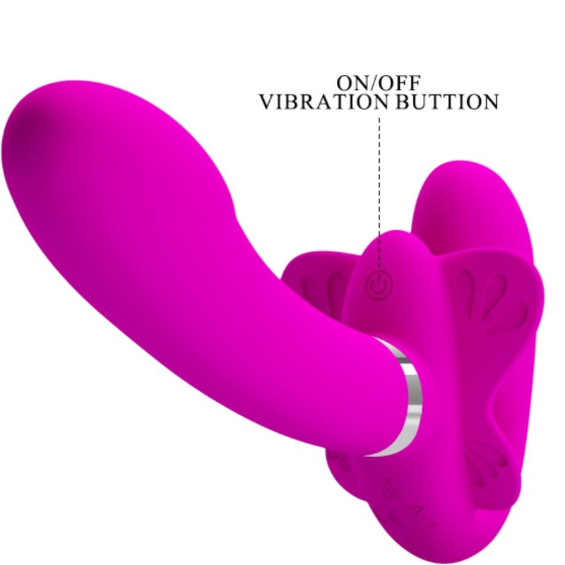 Valerie Double Strap-On Vibrator - Purple