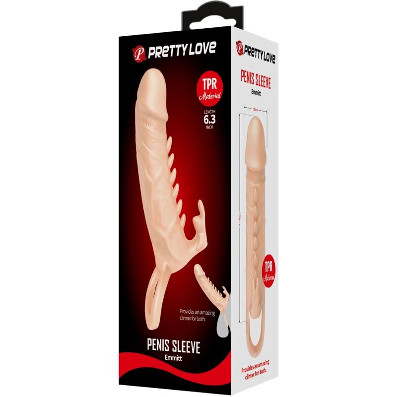 Emmit Penis Sleeve with Clitoris Stimulator