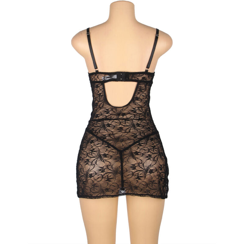 Black Lace Babydoll with Adjustable Straps