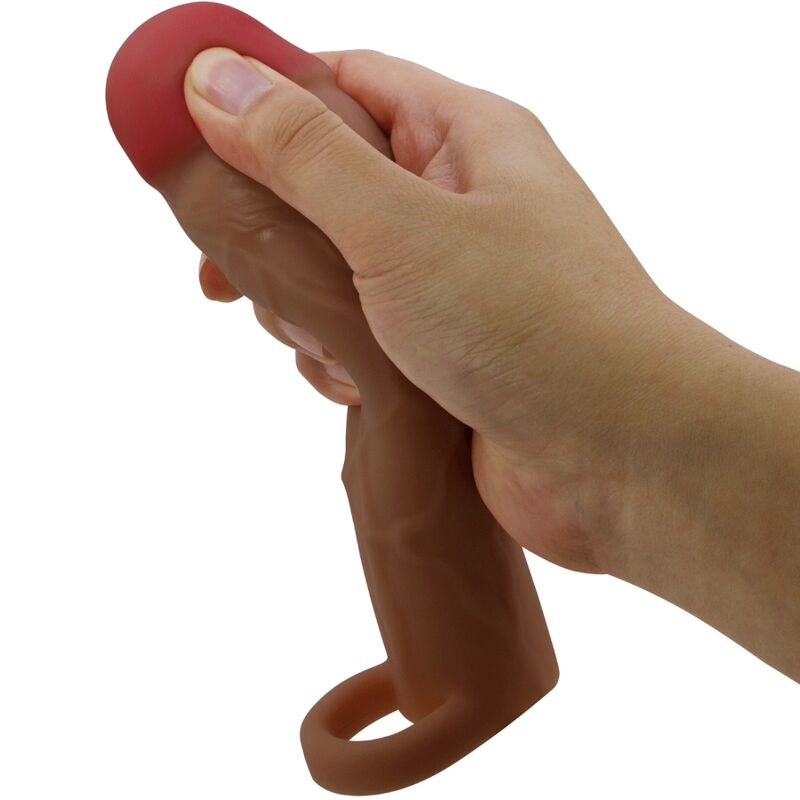 Hani 5cm Extension Penis Sleeve - Mulatto