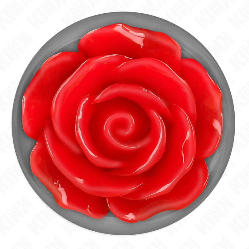 Large Rose Red Anal Plug