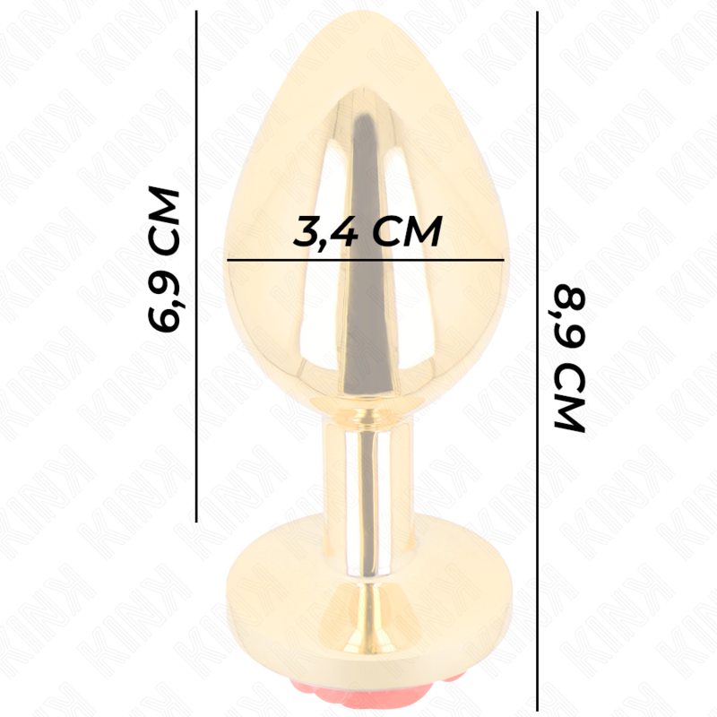 Gold Rose Red Medium Anal Plug