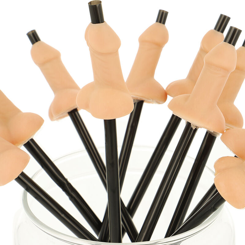 Pack of 10 Natural Penis Straws
