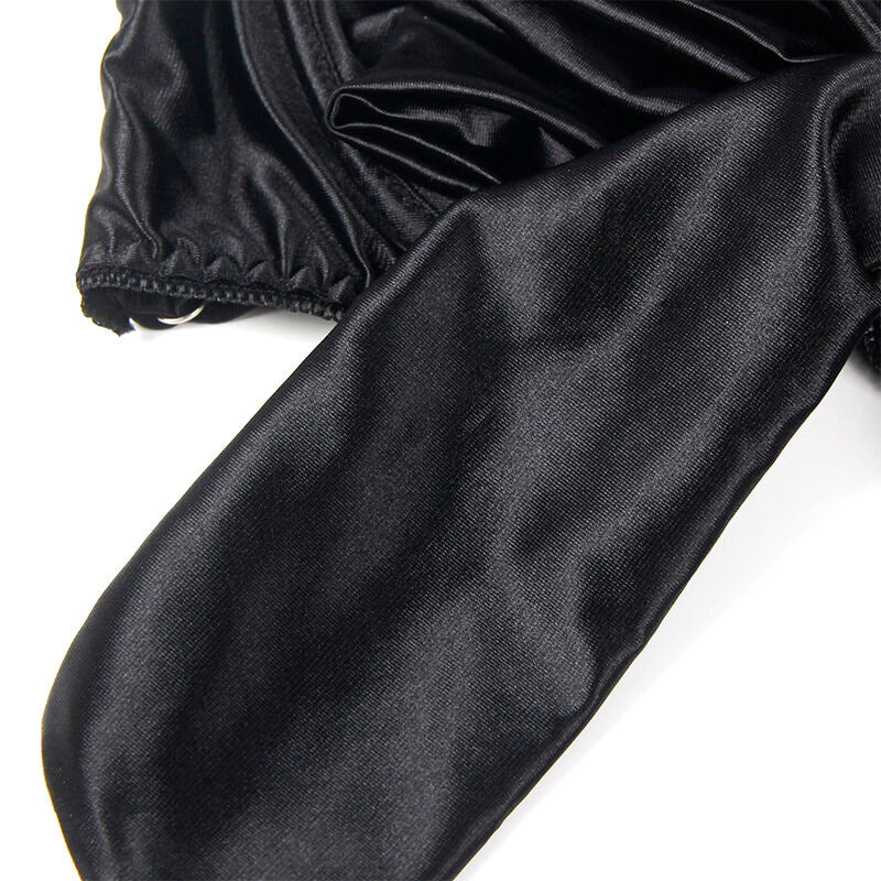 Elegant Black Bow Adjustable Bra Set L/XL