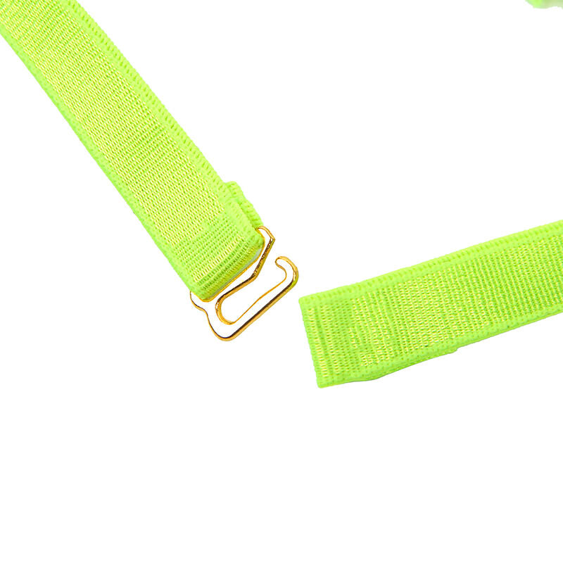 Conjunto de Sujetador Lencería Verde Fluorescente con Collar