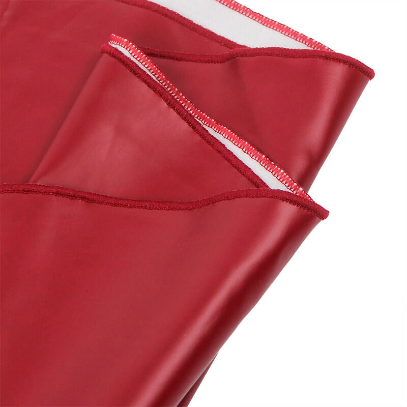 Burgundy Leather Straps Dress S/M