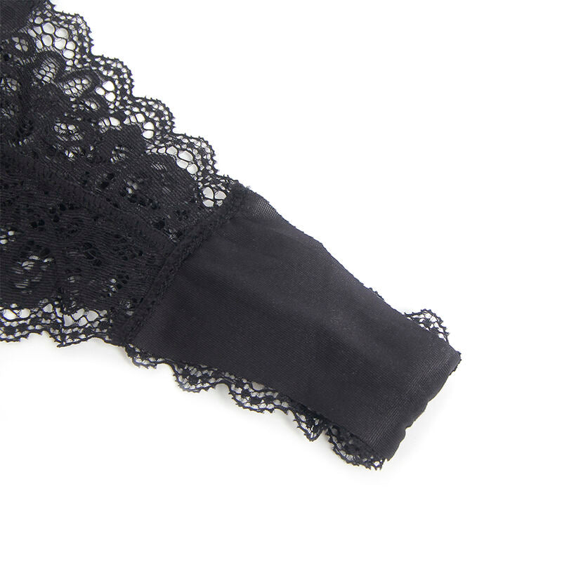 Black Leather Zipper Bodysuit S/M