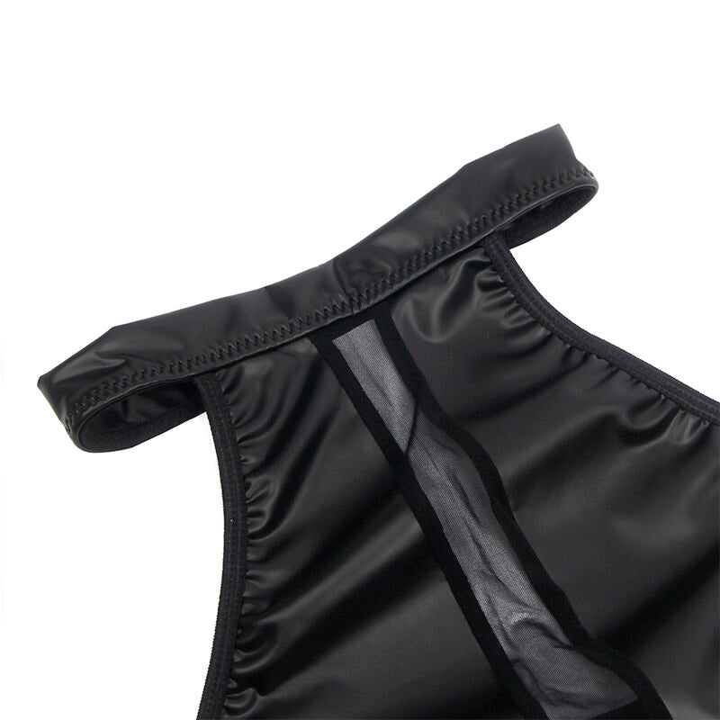 Seductive Halter Neck Sheer Dress - Black L/XL