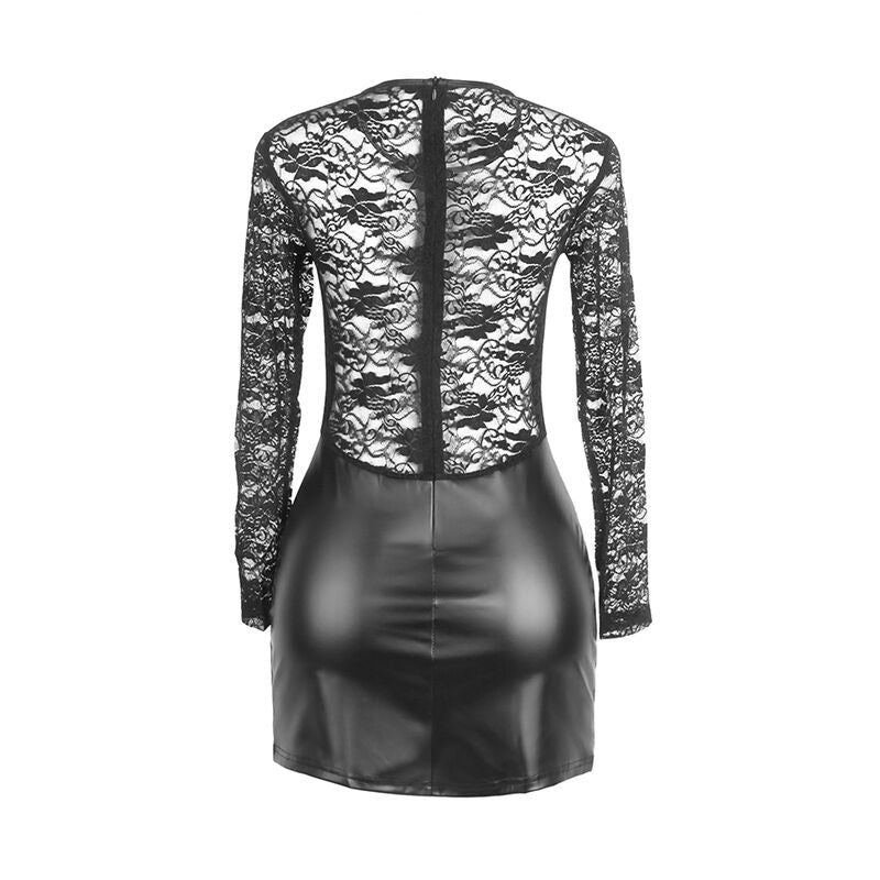 Long Sleeve Black Lace Dress S/M