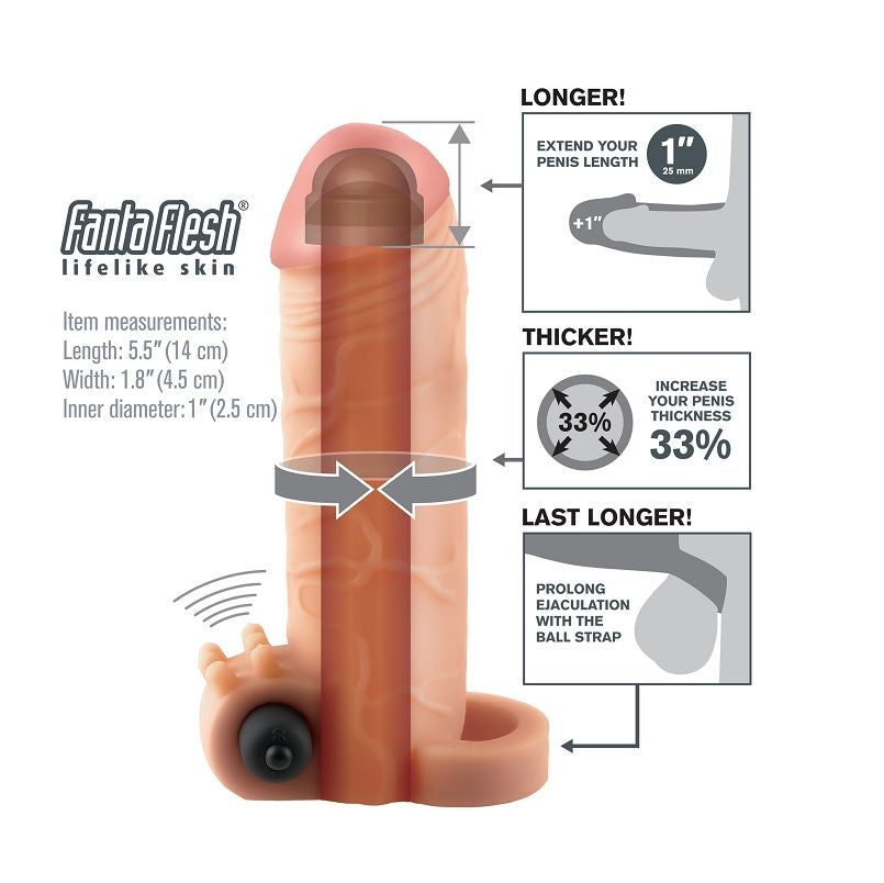 Vibrating Real Feel Extension Sleeve