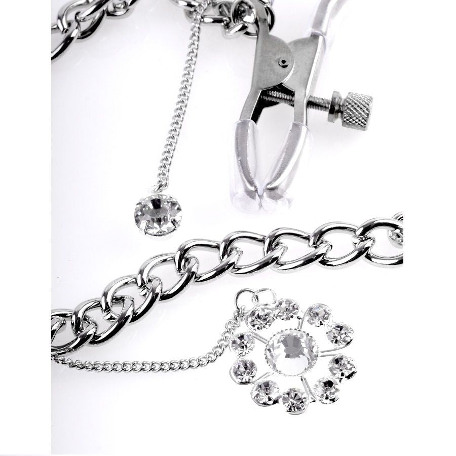 Crystal Nipple Clamps for Bondage Play