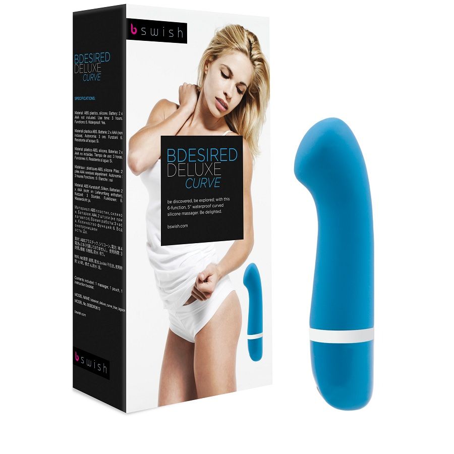 Bdesired Deluxe Curve Vibrator - Lagoon Blue