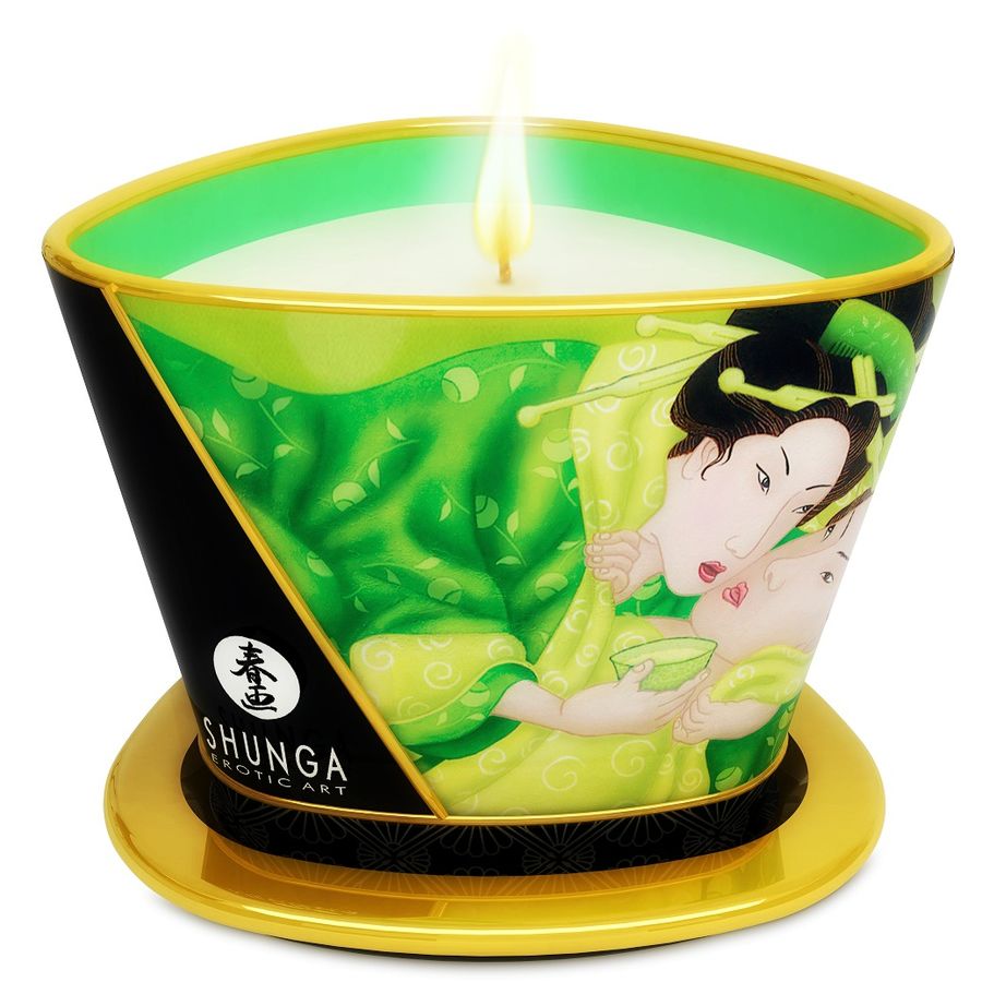 Vela de Massagem Mini Caress Verde 170ml