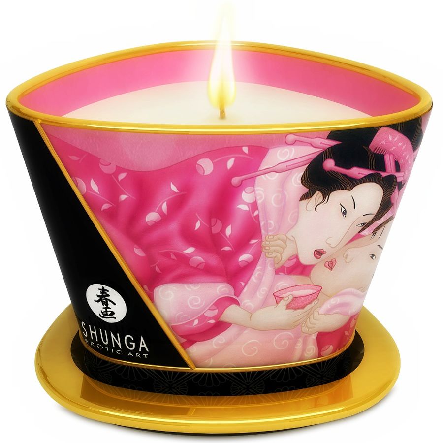 Caress Aphrodisiac Roses Massage Candle