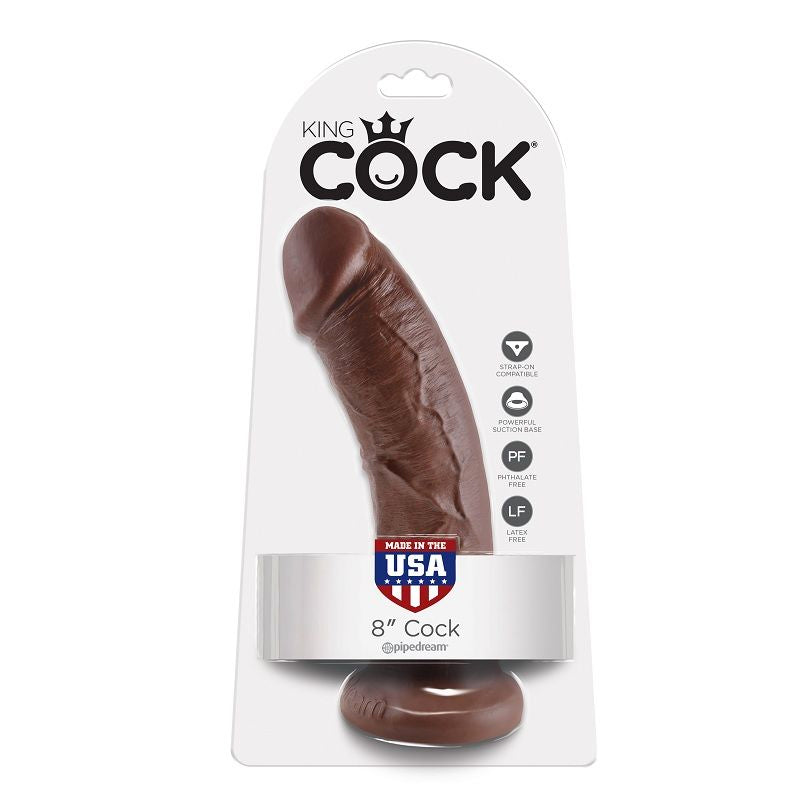 8" Brown Realistic Dildo 20.3cm