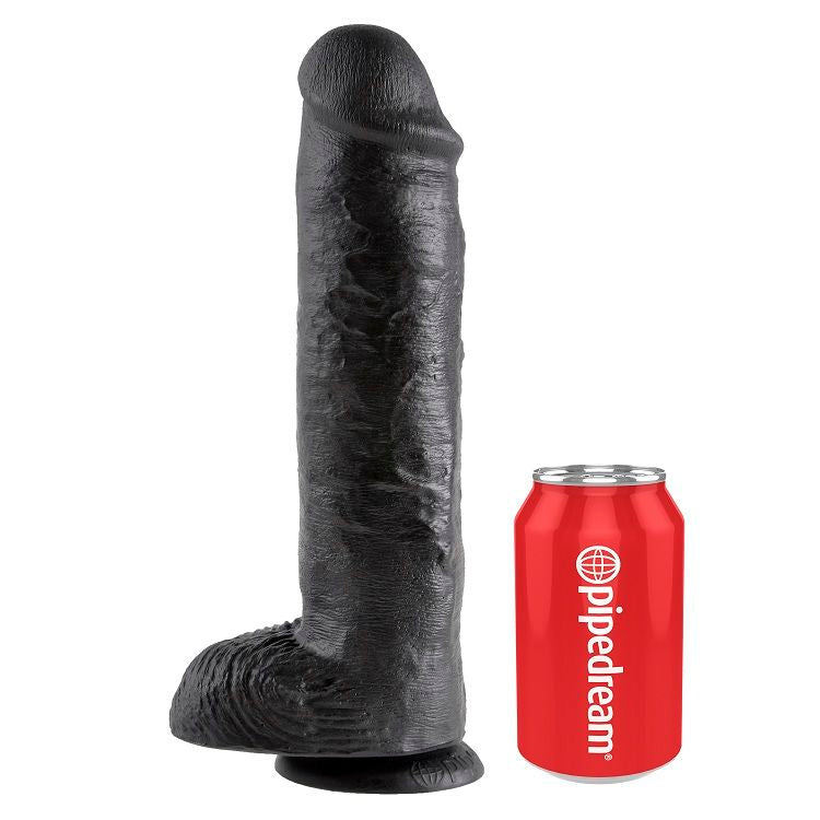 Dildo Realista Negro de 28cm (11") Con Testículos
