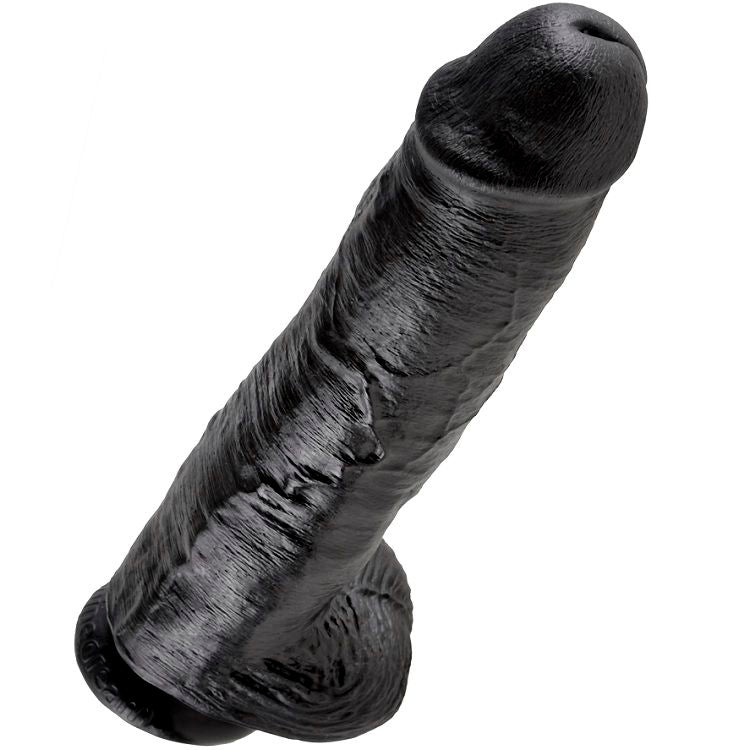 Dildo Realista Negro de 28cm (11") Con Testículos