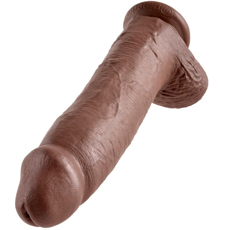 Dildo Realista Castanho de 30 cm com Testículos