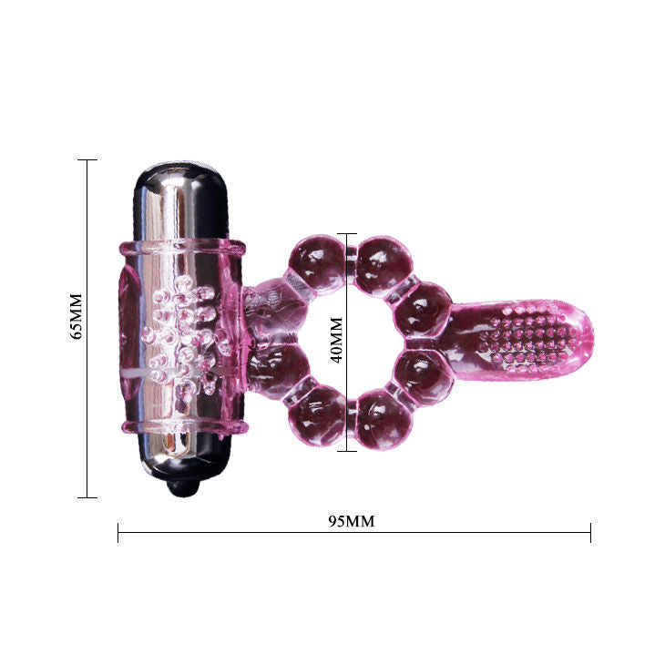 Anel de Língua Vibratório de Silicone - 10 Ritmos