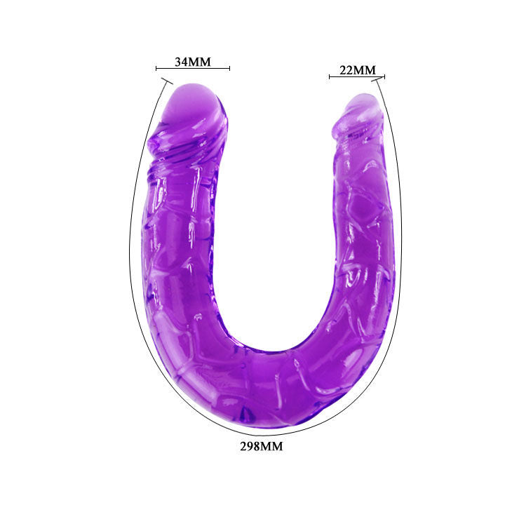 Flexible Jelly Double Dildo - Lilac