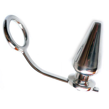 Steel Anal Plug With Cock Ring 45x50mm