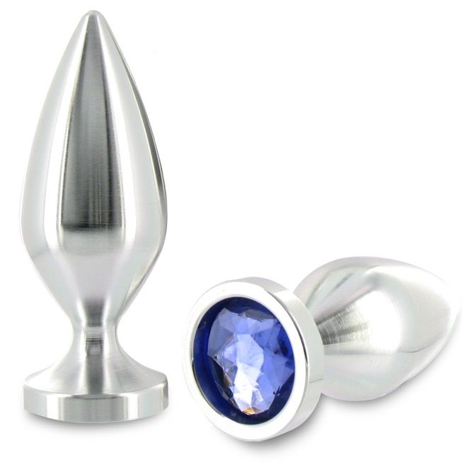Plug Anal de Cristal de Aluminio - Grande 10.16cm
