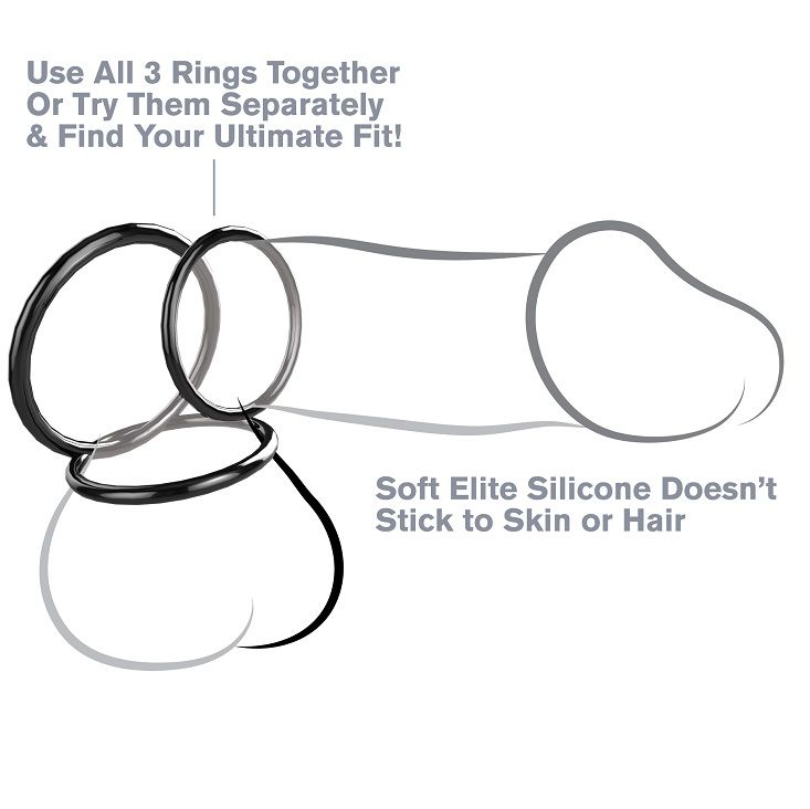Silicone 3 Ring Stamina Set
