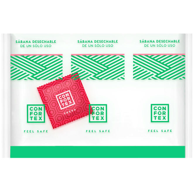 Disposable Bed Sheets + Strawberry Condom