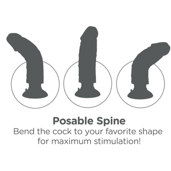 7" Realistic Vibrating Flesh Dildo with Balls