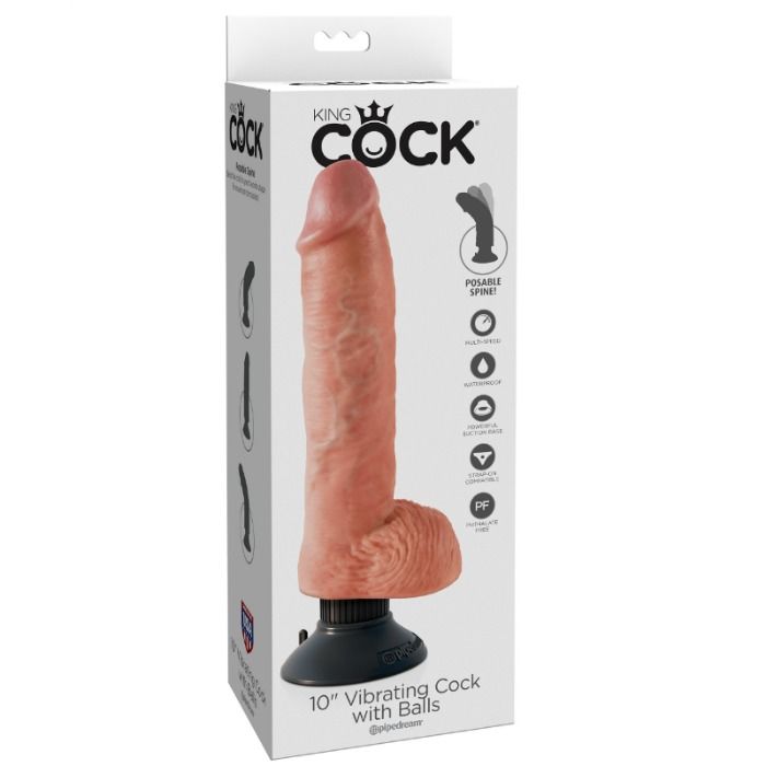 Dildo Vibratorio Realístico de 25 cm con Testículos