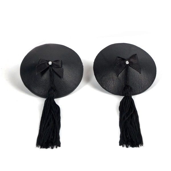 Cubrepezones Negros de Burlesque Seductor