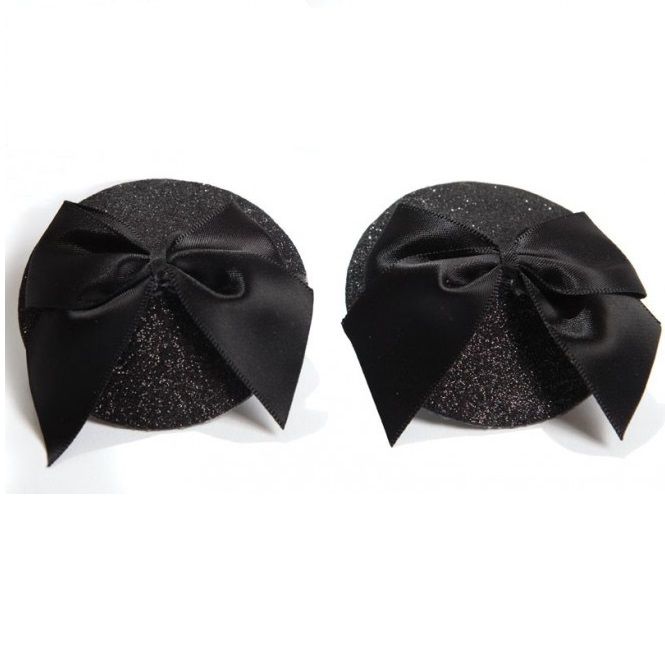 Cubrepezones Brillantes con Lazo Estilo Burlesque