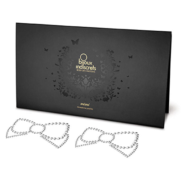 Mimi Bow Silver Nipple Pasties