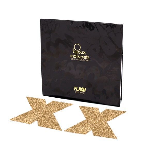 Flash Cross Gold Nipple Covers