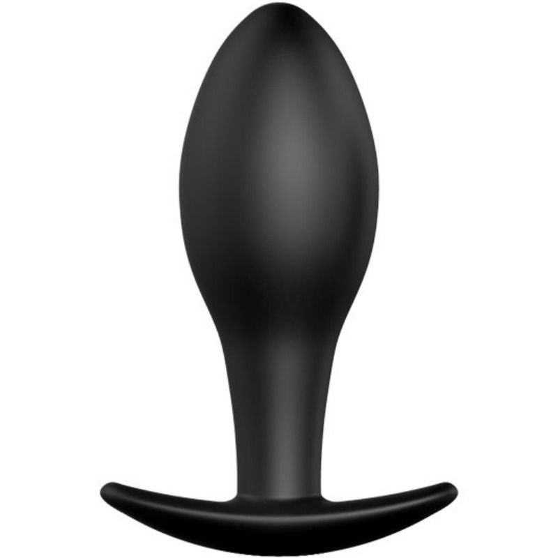 Plug Anal de Anclaje de Silicona Negro 8,5 cm