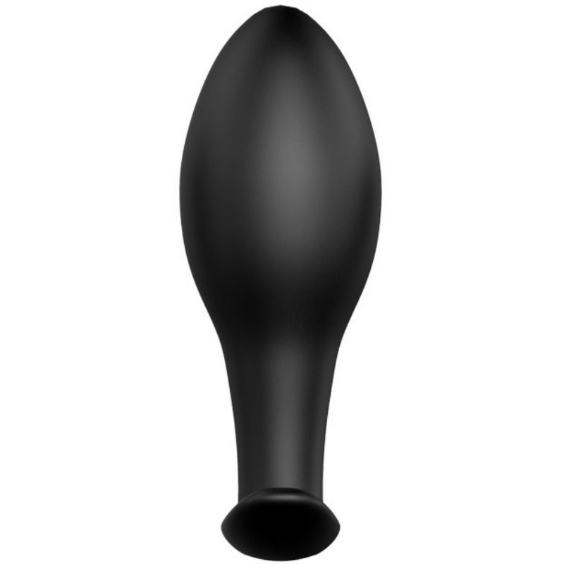 Plug Anal de Anclaje de Silicona Negro 8,5 cm